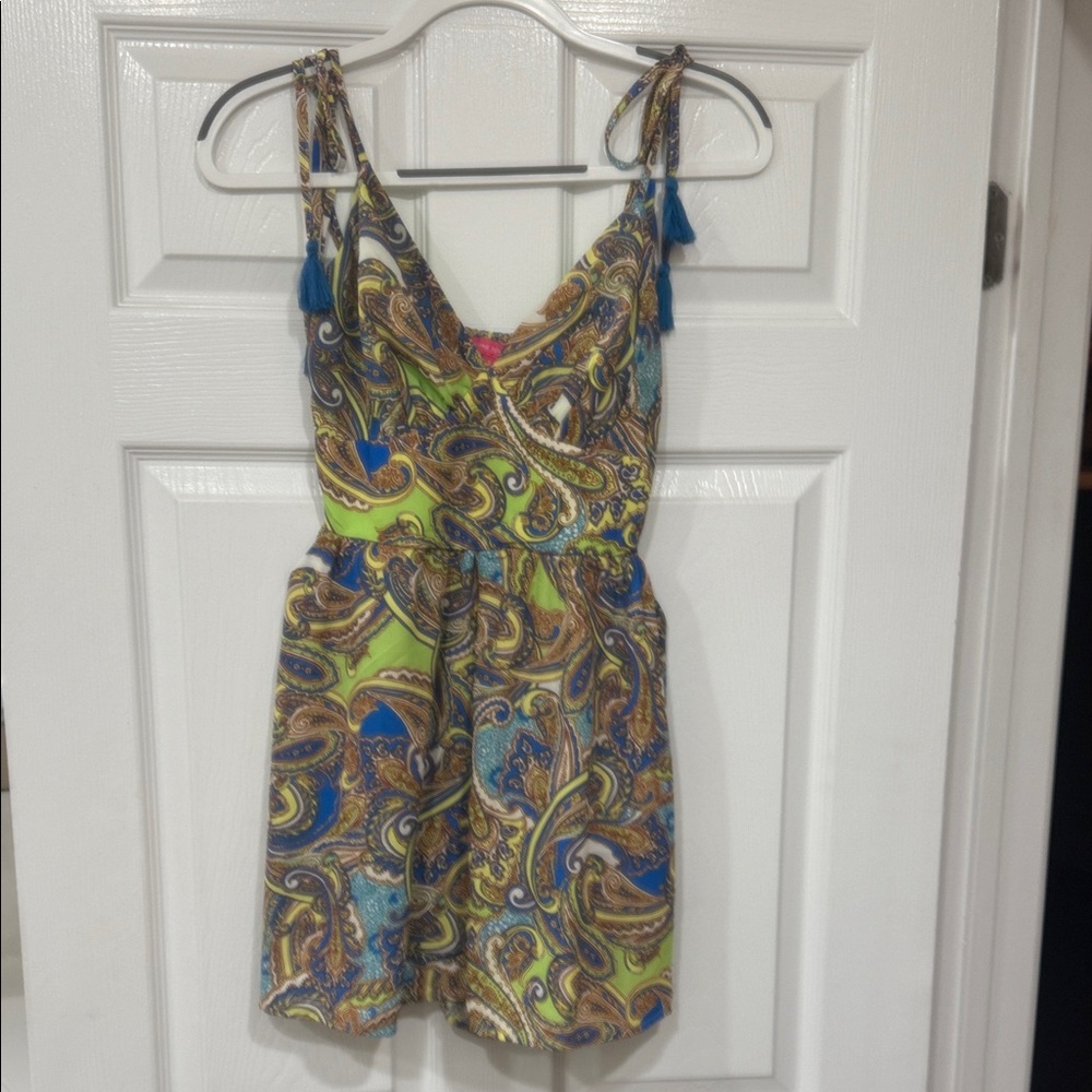 Flying Tomato Paisley romper  - Blue, Green, Brown